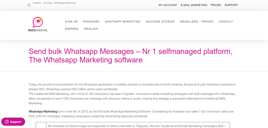 how to send bulk WhatsApp messages