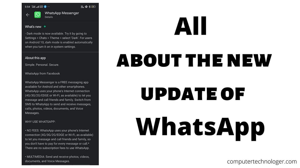 All about the new update of WhatsApp -