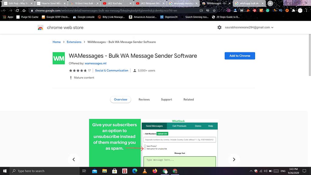 how to send bulk WhatsApp messages