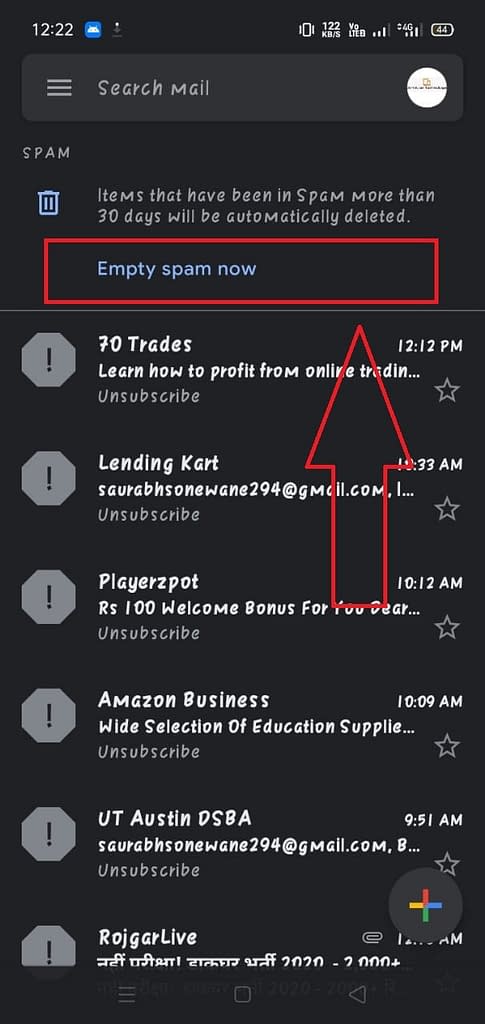 Where is the spam folder in Gmail