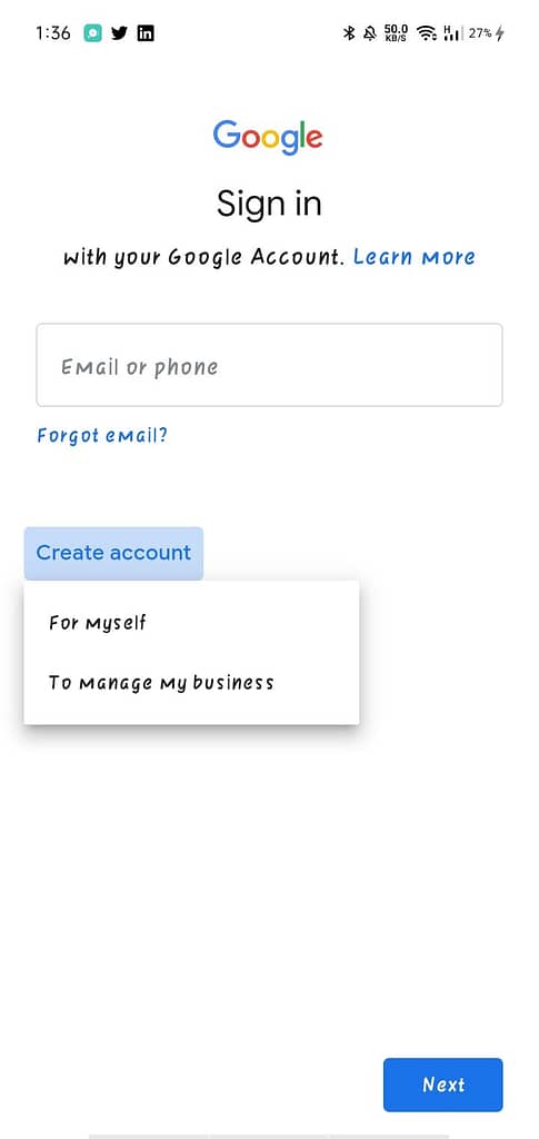 gmail login different user