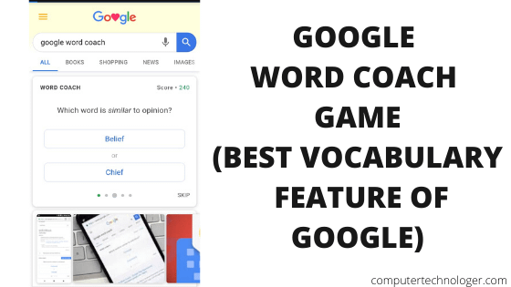 Google word coach game 