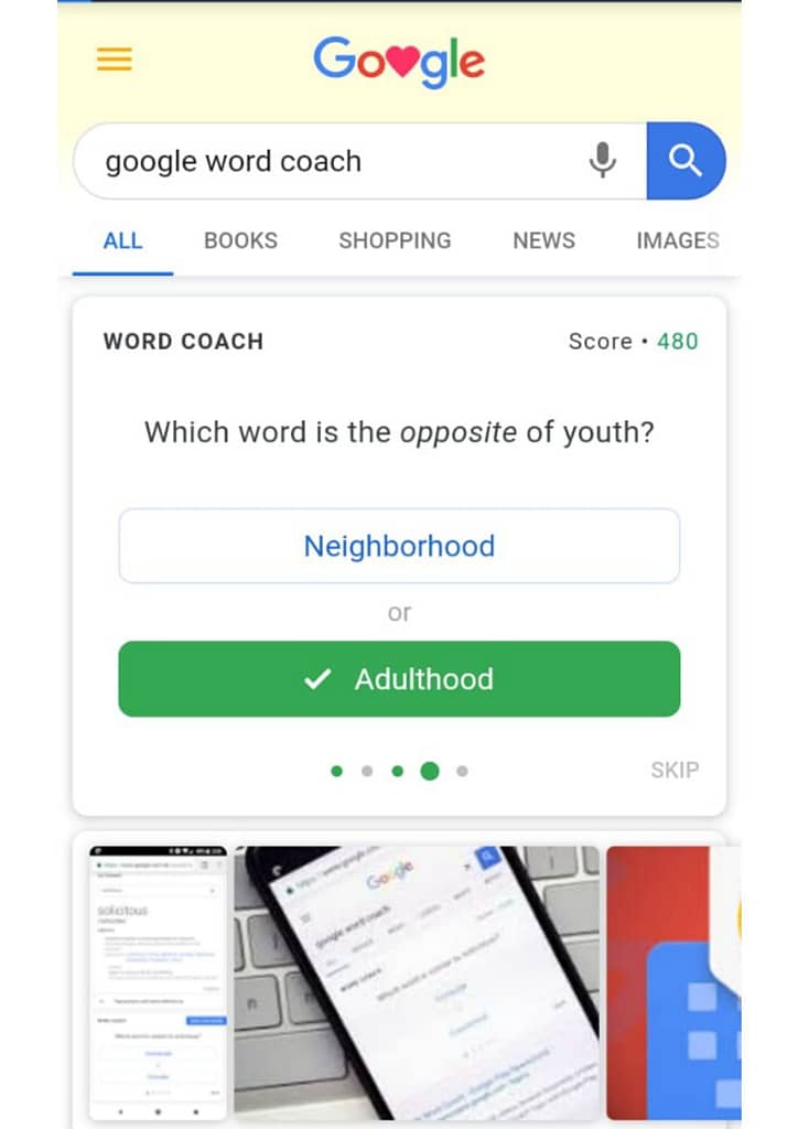 google word coach
