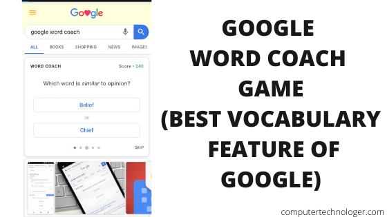 Google word coach game